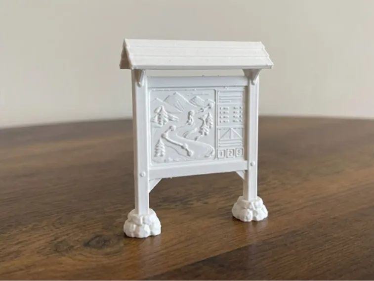 Hiking Trail Information Board - Decorative Model