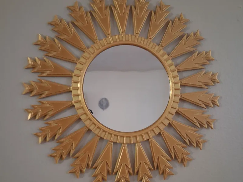 1950s Art Deco Star Burst Wall Mirror