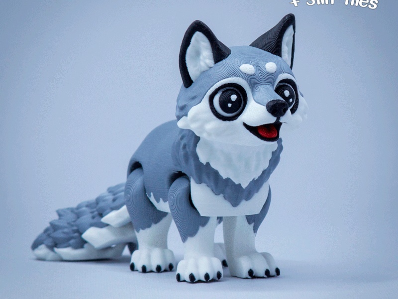 Wolf Pup the flexi cartoon cute flexible toy (#85)