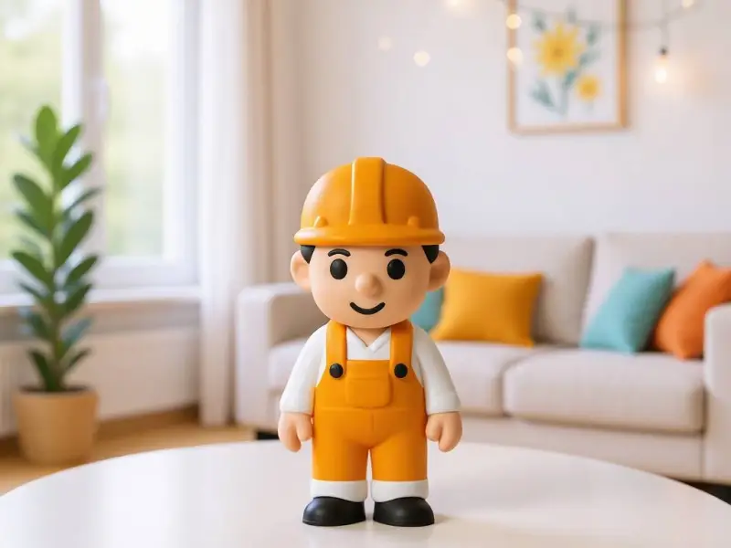 Cute Construction Worker Boy