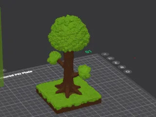 Arbol de terraria en 3D
