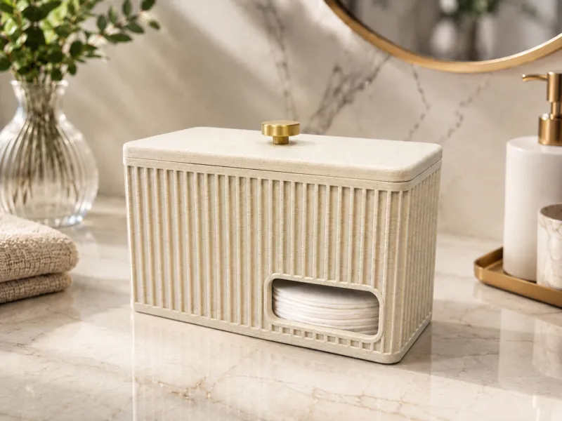 Cotton Swab & Cotton Pad Bathroom Organizer