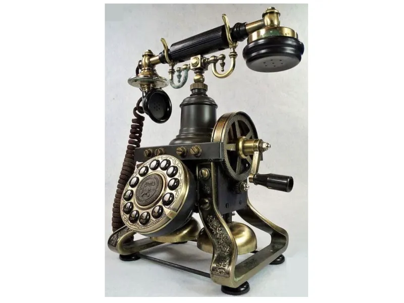 Antique Brass Rotary Telephone
