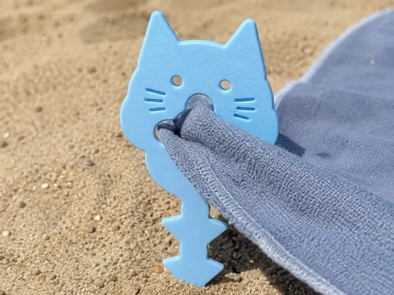 Design àncora per asciugamani da spiaggia a forma di gatto