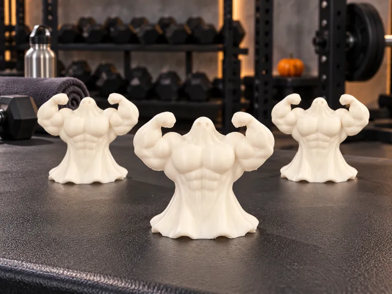 Ghost Gym Bro | Miniatura Muscular de Halloween