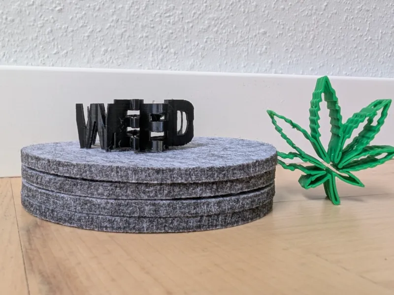 🌿WEED / Cannabis Leaf Optical Illusion – Flip Text Ambigram