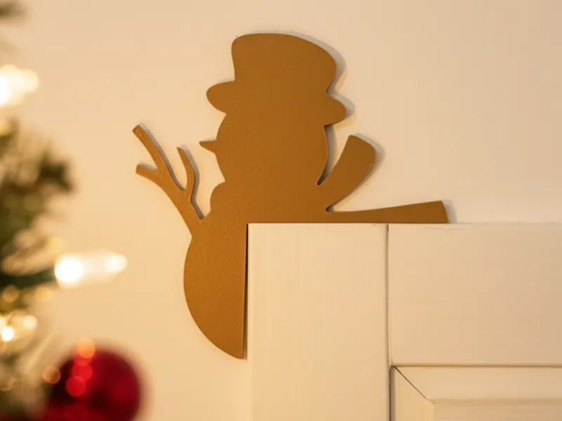 Christmas Corner Decoration with Snowman