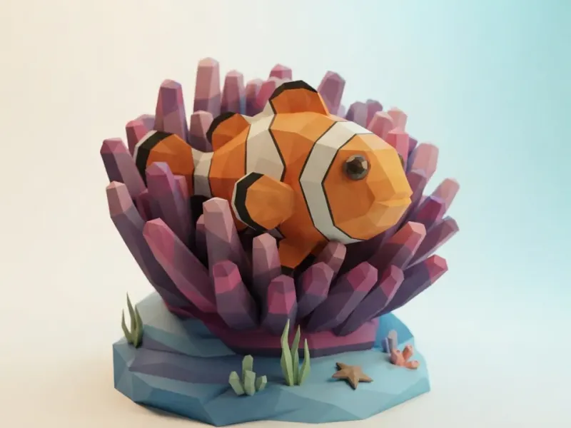 Low Poly Clownfish