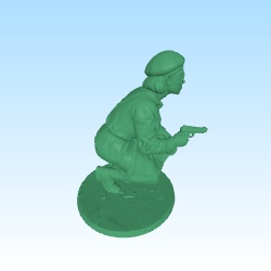 French partisan WW2 FFI woman at arm