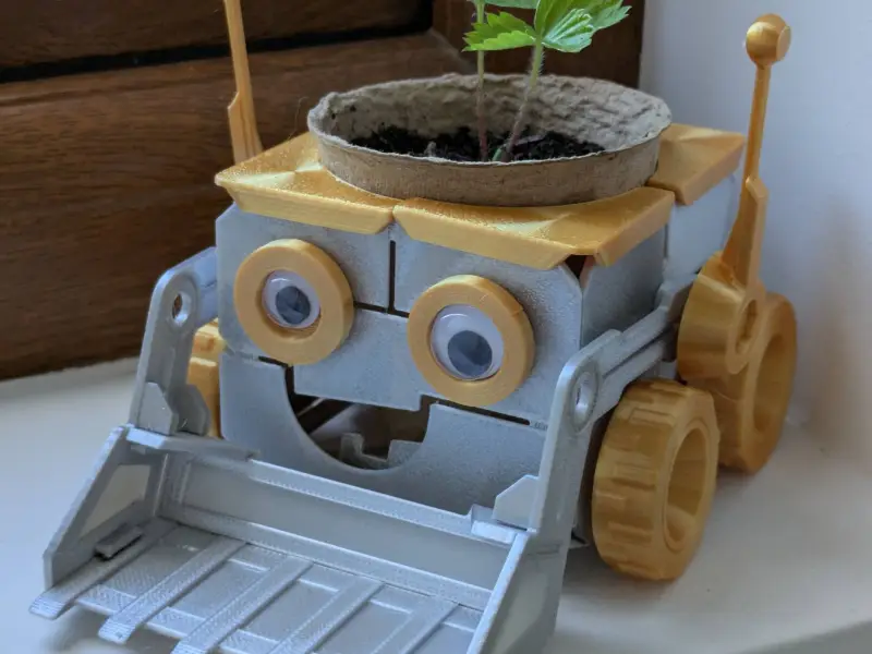 Sprouty - Le kit de construction de jouet pot à plantes excavateur robot