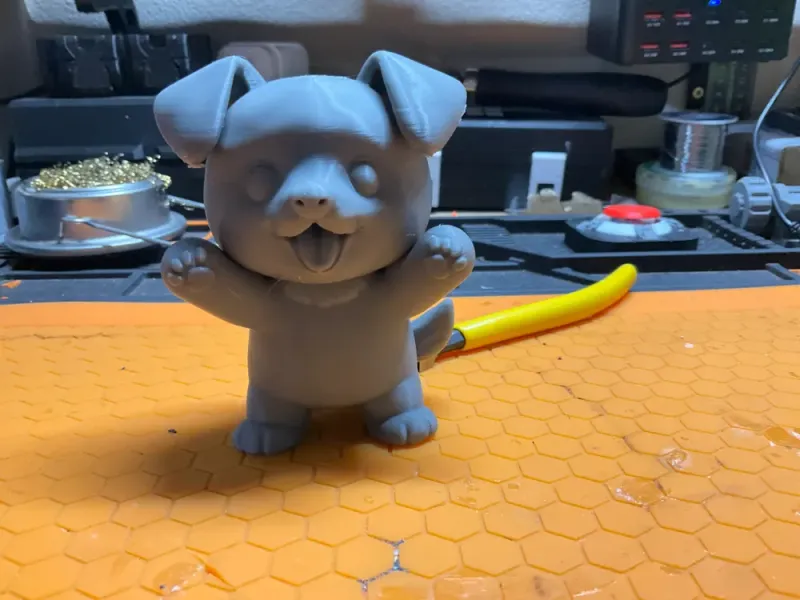 cute Waving Puppy Model