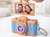 Camera Photo Frame Keychain | Custom Picture Keyring-0