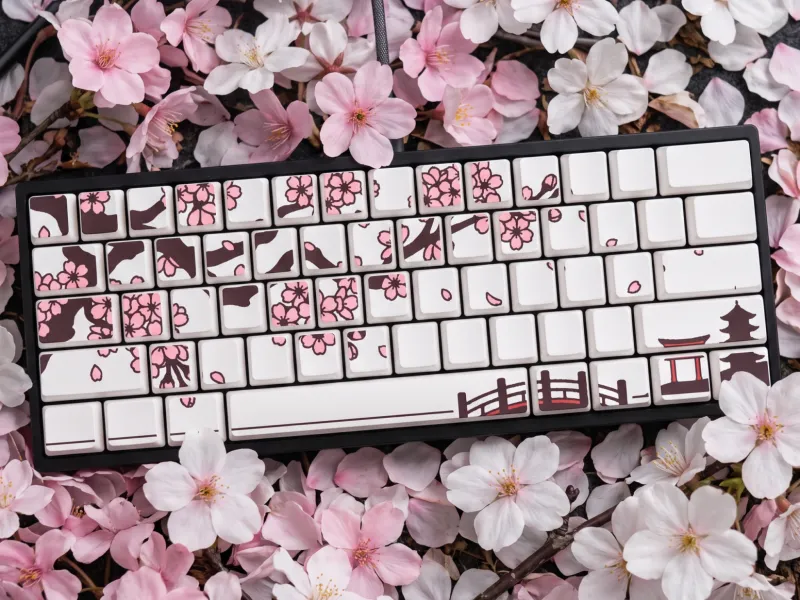 Sakura Spring – Cherry Blossom Full-Keyboard Art Keycaps
