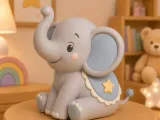Cute Sitting Elephant Figurine-0
