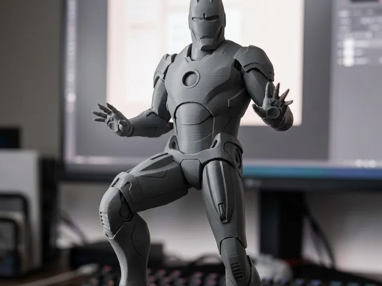 Statue d'Iron Man après la bataille