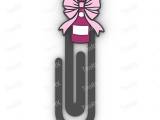 Paperclip celebration bottle with bow - bookmark-0