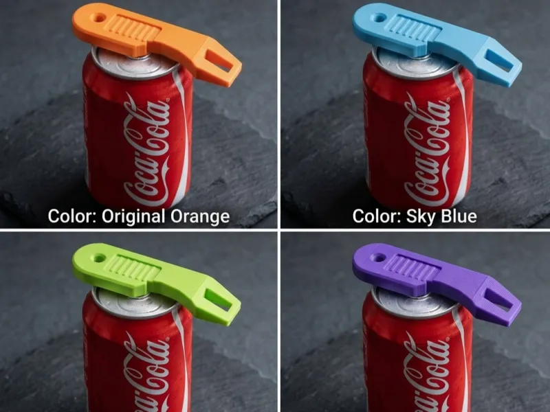 2-in-1 bottle cap and can tab opener keychain tool strength