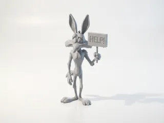 Coyote Figurine Cartoons Animation 3D Printable