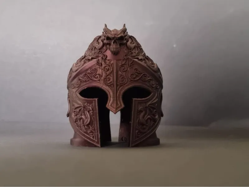 Dark fantasy armor ancient Greek Spartan helmet