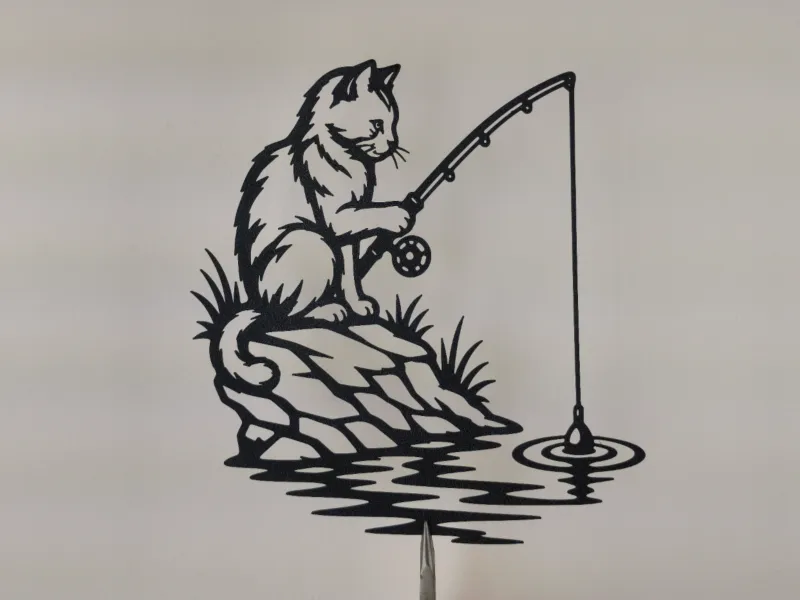 Fishing Cat Wall Art