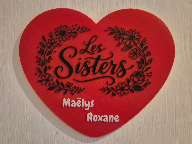 Les sisters wall art personnalisable