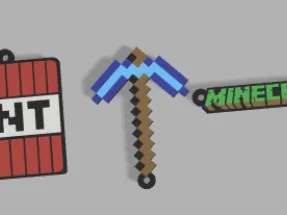 Minecraft keychain