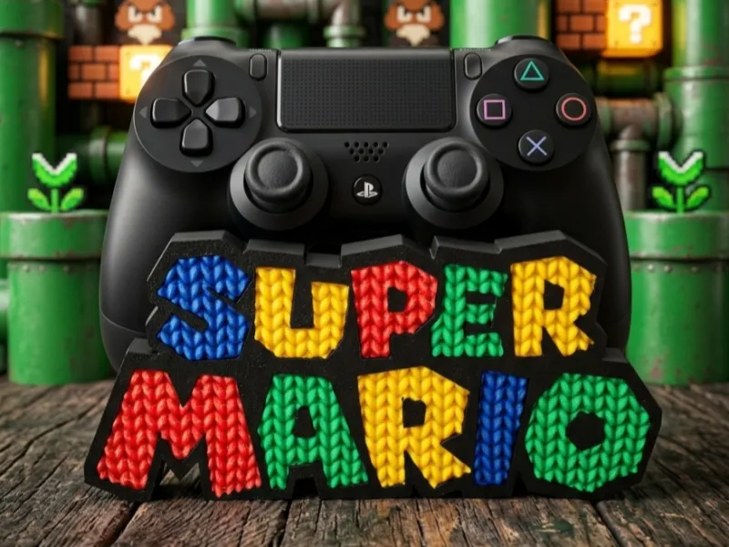 Super Mario (Logo) - Controller Holder Multiparts