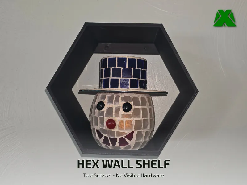 Étagère murale hexagonale