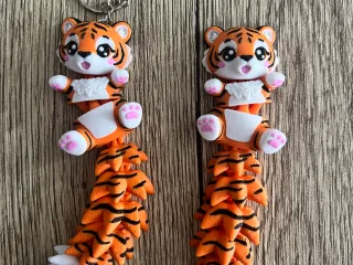 Fluffy Tails Cute Flexi Tiger Cub - Toy/ Keychain/Magnet