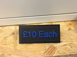 Table Price sign