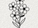 minimalist flower bouquet wall art home decor-0