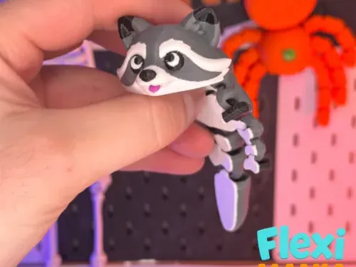 Flexi Raccoon – Print-in-Place Edition