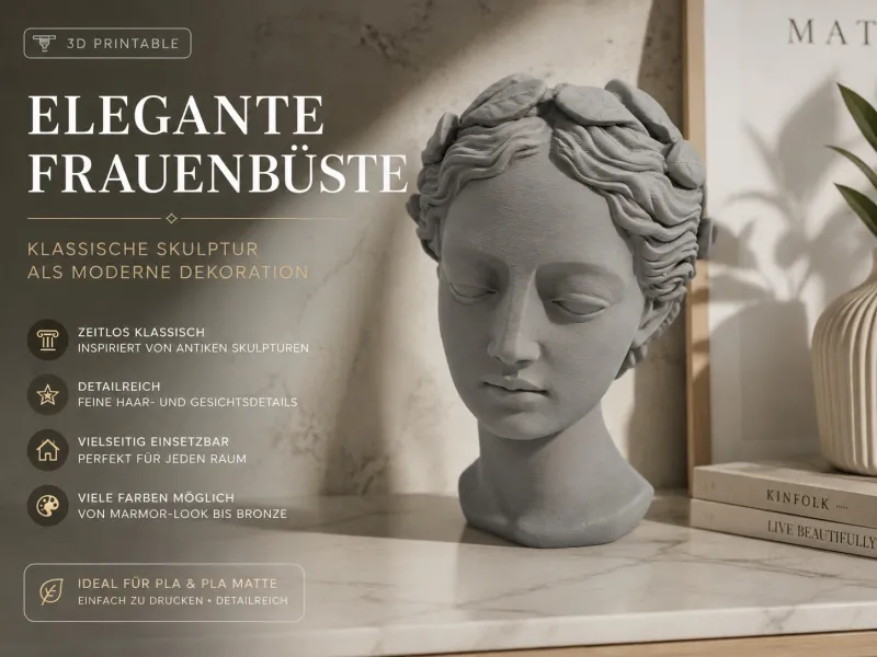Elegante Frauenbüste – Klassische Skulptur als moderne Dekor
