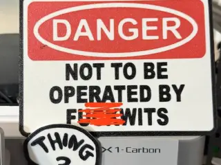 not to be operated by "$"£$"$!" sign