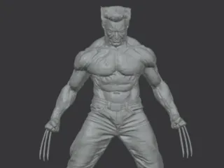 #128 Wolverine Fierce Clawed Mutant Superhero Statue