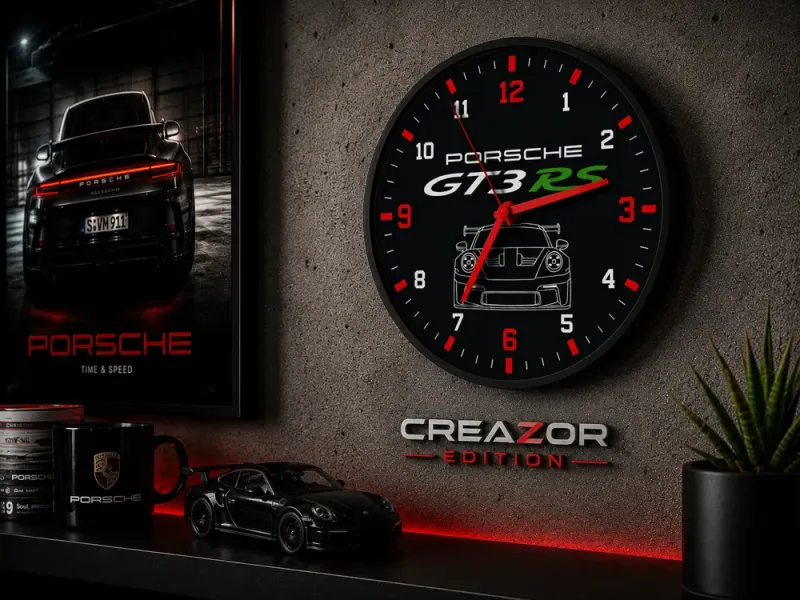 Relógio de Parede Modular – Porsche GT3 RS
