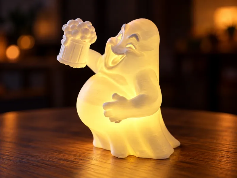Bira Göbekli Komik Hayalet ve Bira Kupası – Tealight