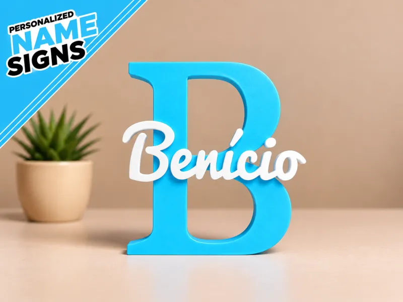 Placa de Nome 3D - Benício