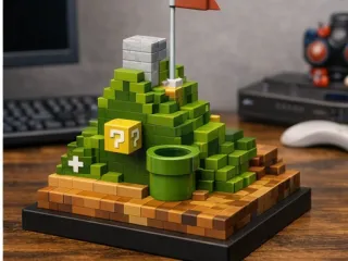 headphone stand with Mario game