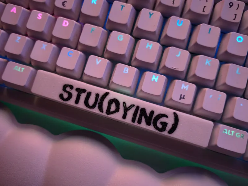 STU(DYING) スペースバー – ユーモアあふれる学生用キーキャップ - 6.25u Cherry MX