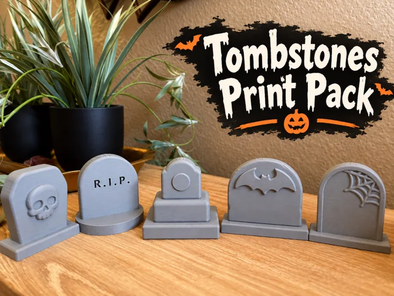 Pack de Pierres Tombales - Décorations de Cimetière d'Halloween