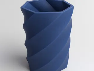 Geometric Spiral Pencil Case