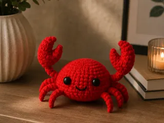 Cute Knitted Crab Decor– 3D Printable Friend