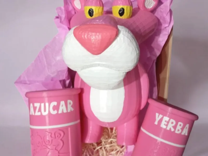 pantera rosa + cuerpo yerbera + azucarera