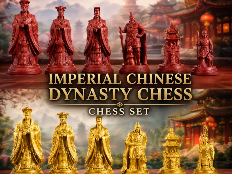 Imperial Chinese Historical Dynasty Chess Set STL-3MF