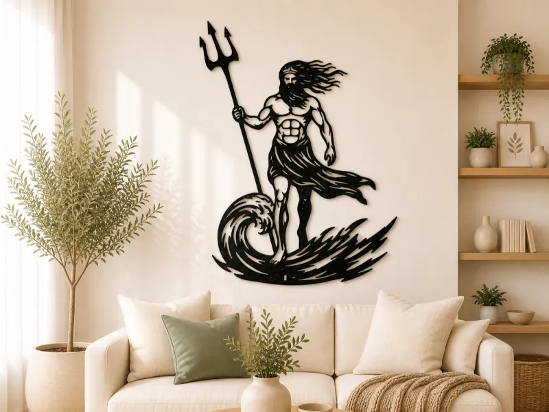 Poseidon God Of The Sea 2D Wall Art