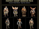 Fantasy Dwarf Warrior Pack – Fantasy Character Model Kitbash-0
