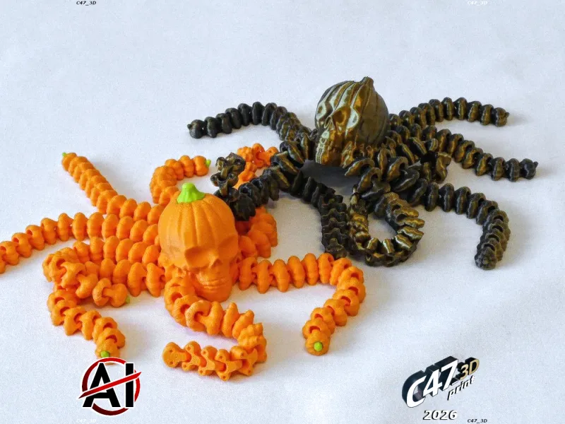 Octo-Pumpkin Skull