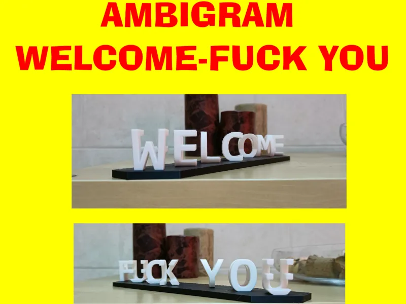 Ambigramma: BENVENUTO / VAFFANCULO
