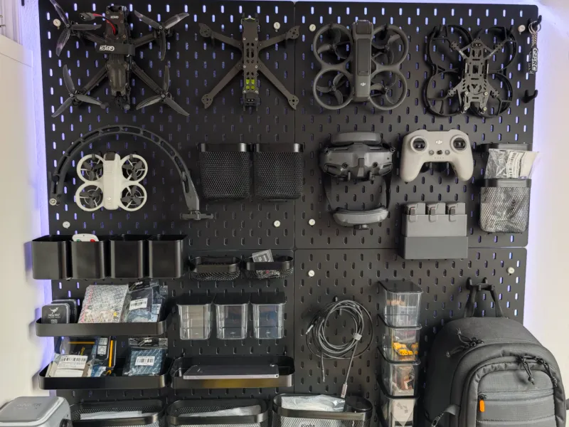 Ganchos e Caixas de Parede para Drones do Sistema de Painel Perfurado IKEA SKADIS!